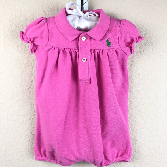 Ralph Lauren Other - RALPH LAUREN Pink Polo Romper Size 6m